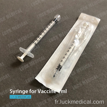 Seringue en plastique pour vaccin 1 ml